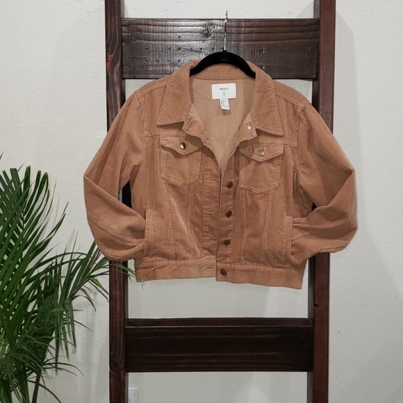 Corduroy Button Front Jacket - Picture 3 of 5